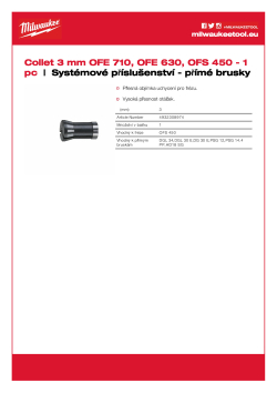 MILWAUKEE ⌀ 3 mm kleština 4932308974 A4 PDF
