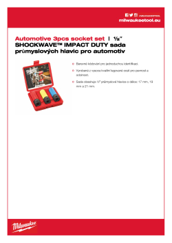 MILWAUKEE Sada rázových hlavic pro automotive (3 ks) 4932451568 A4 PDF