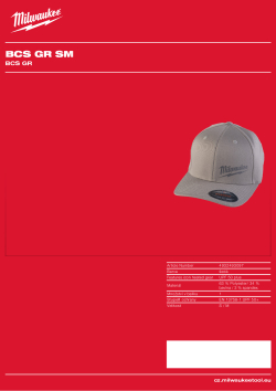 MILWAUKEE Baseballová kšiltovka - šedá 4932493097 A4 PDF