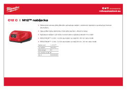 MILWAUKEE M12™ nabíječka 4932352000 A4 PDF