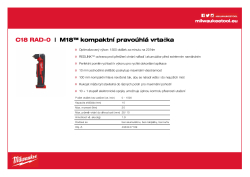 MILWAUKEE M18™ kompaktní pravoúhlá vrtačka 4933427189 A4 PDF