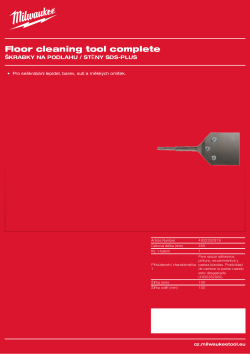 MILWAUKEE Škrabka na podlahu SDS-Plus 4932352919 A4 PDF