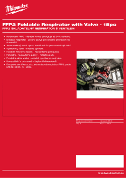 MILWAUKEE FFP2 skladatelný respirátor s ventilem 4932478801 A4 PDF