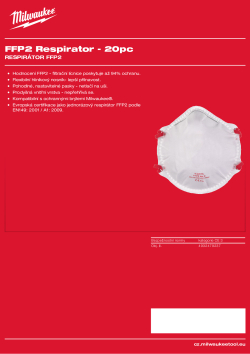 MILWAUKEE FFP2 respirátor - 20 ks 4932479237 A4 PDF