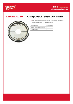 MILWAUKEE DIN22 AL 10 4932479390 A4 PDF
