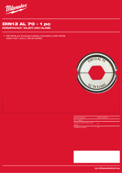MILWAUKEE DIN13 AL 70 4932459509 A4 PDF