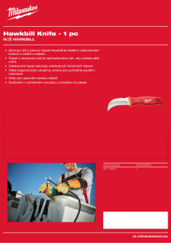 MILWAUKEE Nůž  HAWKBILL 4932464829 A4 PDF