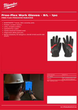 MILWAUKEE Free-Flex pracovní rukavice - 9/L - 1 ks 48229712 A4 PDF