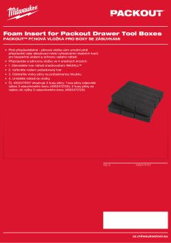 MILWAUKEE PACKOUT™pěnová vložka pro boxy se zásuvkami 4932479157 A4 PDF