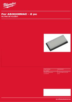 MILWAUKEE Filtr. 4932352305 A4 PDF