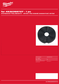 MILWAUKEE Výměnný gumový kruh pro DR 250 TV 4932399729 A4 PDF