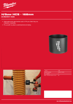 MILWAUKEE HCS kruhová pilka  - 168 mm 4932472081 A4 PDF