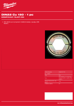 MILWAUKEE DIN22 Cu 150 4932451751 A4 PDF