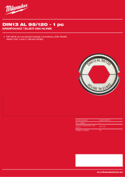 MILWAUKEE DIN13 AL 95/120 4932459510 A4 PDF