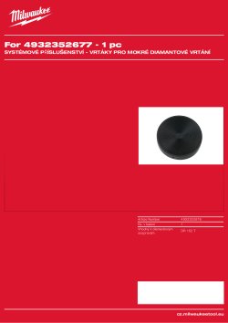 MILWAUKEE Výměnný gumový kruh pro DR 152 T 4932352678 A4 PDF
