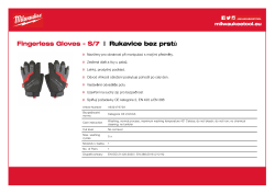 MILWAUKEE Rukavice bez prstů - S/7 - 1 ks 4932479728 A4 PDF