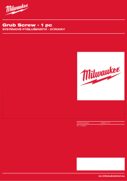 MILWAUKEE Aretační šroub středicích vrtáků pro děrovky 6832712 A4 PDF