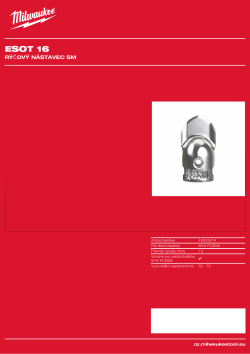 MILWAUKEE Extra malý rýčový nástavec pro spirály 16 mm 48533814 A4 PDF