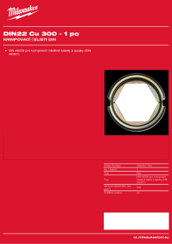 MILWAUKEE DIN22 Cu 300 4932451754 A4 PDF