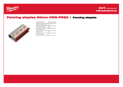 MILWAUKEE Spony – na oplocení 50mm HDG-P960 4932480360 A4 PDF