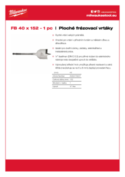 MILWAUKEE Flat Boring Drills 4932479227 A4 PDF