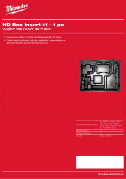 MILWAUKEE Heavy Duty Box Inserts 4932453510 A4 PDF