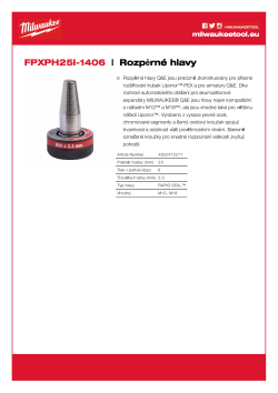 MILWAUKEE Expander heads 4932472271 A4 PDF
