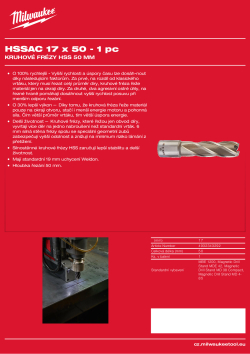 MILWAUKEE HSS annular cutters 50 mm 4932343292 A4 PDF