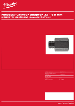 MILWAUKEE Adaptér brusky 4932430465 A4 PDF