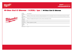 MILWAUKEE Rukavice pro přesnou práci tř. C 11/ XXL 1 ks 4932480500 A4 PDF