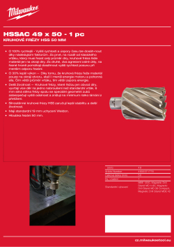 MILWAUKEE HSS annular cutters 50 mm 4932371776 A4 PDF