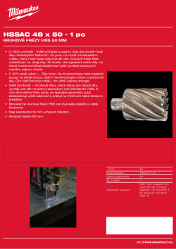 MILWAUKEE HSS annular cutters 50 mm 4932371775 A4 PDF