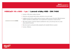MILWAUKEE HSS Cable Drills 4932363678 A4 PDF