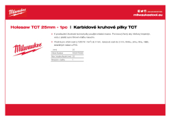 MILWAUKEE TCT Holesaws 4932479039 A4 PDF