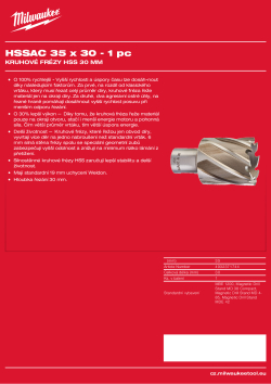 MILWAUKEE HSS annular cutters 30 mm 4932371744 A4 PDF