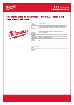 MILWAUKEE Rukavice pro přesnou práci tř. C 11/ XXL 1 ks 4932480500 A4 PDF