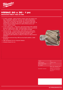 MILWAUKEE HSS annular cutters 30 mm 4932371759 A4 PDF