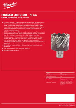 MILWAUKEE HSS annular cutters 30 mm 4932371757 A4 PDF