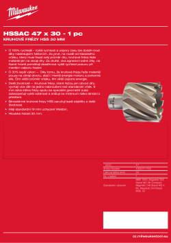 MILWAUKEE HSS annular cutters 30 mm 4932371756 A4 PDF