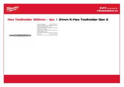 MILWAUKEE Stopka pro pěchovací desky a pemrlice K-Hex 21 mm 4932479219 A4 PDF