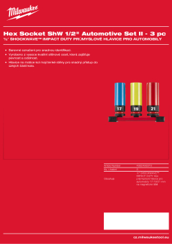 MILWAUKEE ½″ SHOCKWAVE™ IMPACT DUTY sada průmyslových hlavic pro automobily 3 ks 4932493370 A4 PDF