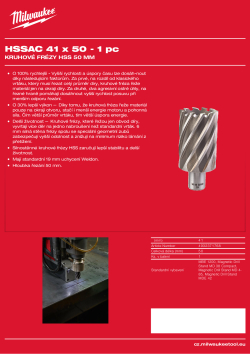 MILWAUKEE HSS annular cutters 50 mm 4932371768 A4 PDF