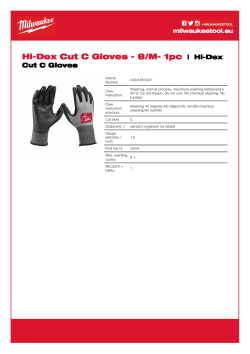 MILWAUKEE Rukavice pro přesnou práci tř. C 8/M 1 ks 4932480497 A4 PDF