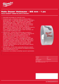 MILWAUKEE Hole Dozer Holesaws 49560207 A4 PDF