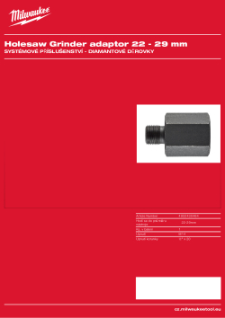 MILWAUKEE Adaptér brusky 4932430464 A4 PDF