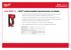 MILWAUKEE M12™ subkompaktní sponkovačka na kabely 4933480488 A4 PDF