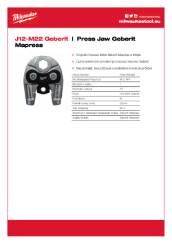 MILWAUKEE Press Jaws GEBERIT 4932480882 A4 PDF