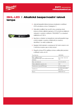 MILWAUKEE Alkalická bezpečnostní čelová lampa 4933478112 A4 PDF