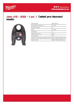 MILWAUKEE Press Jaws 4932464220 A4 PDF
