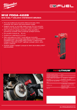 MILWAUKEE M12 FUEL™ úhlová vřetenová bruska 4933471439 A4 PDF